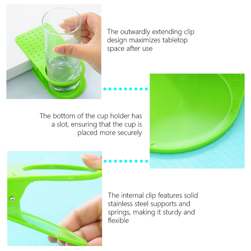 ClipCupPro Tisch-Getränkehalter | Praktischer Becher-Clip für Schreibtisch & Büro | Platzsparender Halter für Tassen, Dosen & Flaschen