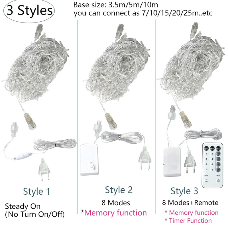 LED-Eiszapfen-Lichtervorhang Glacielle | Warmweiß, Kaltweiß oder RGB | 3,5–40 m | Wasserdicht & Verbindbar | Für Weihnachten, Hochzeit & Outdoor-Deko