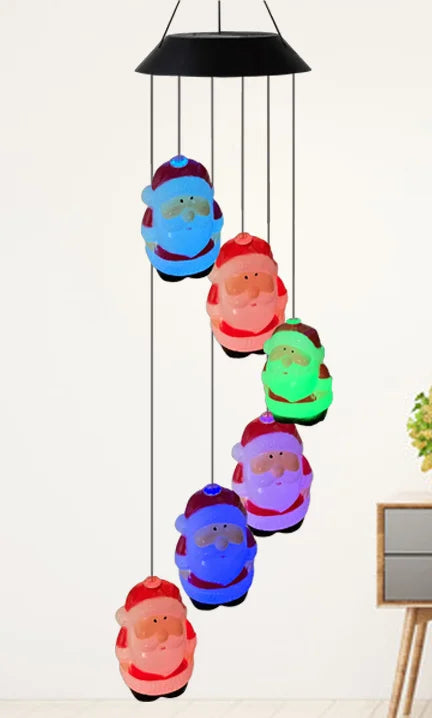 Solar Gartenleuchte SantaGlow | LED Weihnachtskugel mit Solarenergie | 6-farbig leuchtend & wasserdicht | Deko für Garten, Balkon & Weg