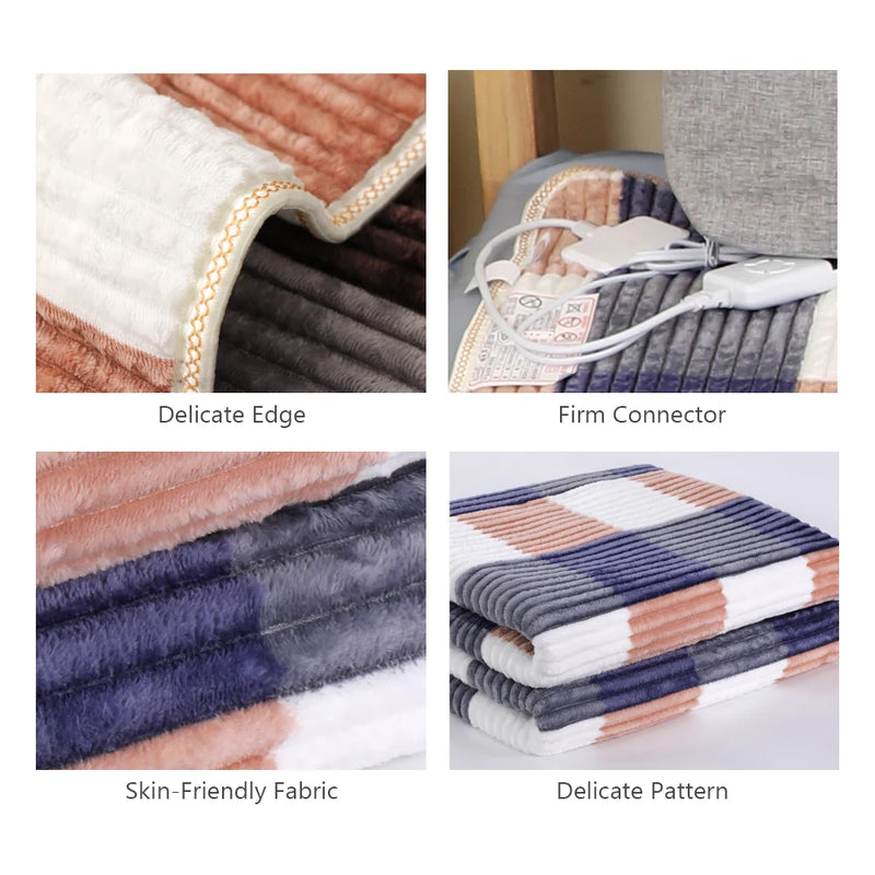 Elektrische Wärmeunterdecke | 220V mit Intelligenter Temperatursteuerung | Weiches Heizbettlaken für Winter & Büro | ThermaLoom