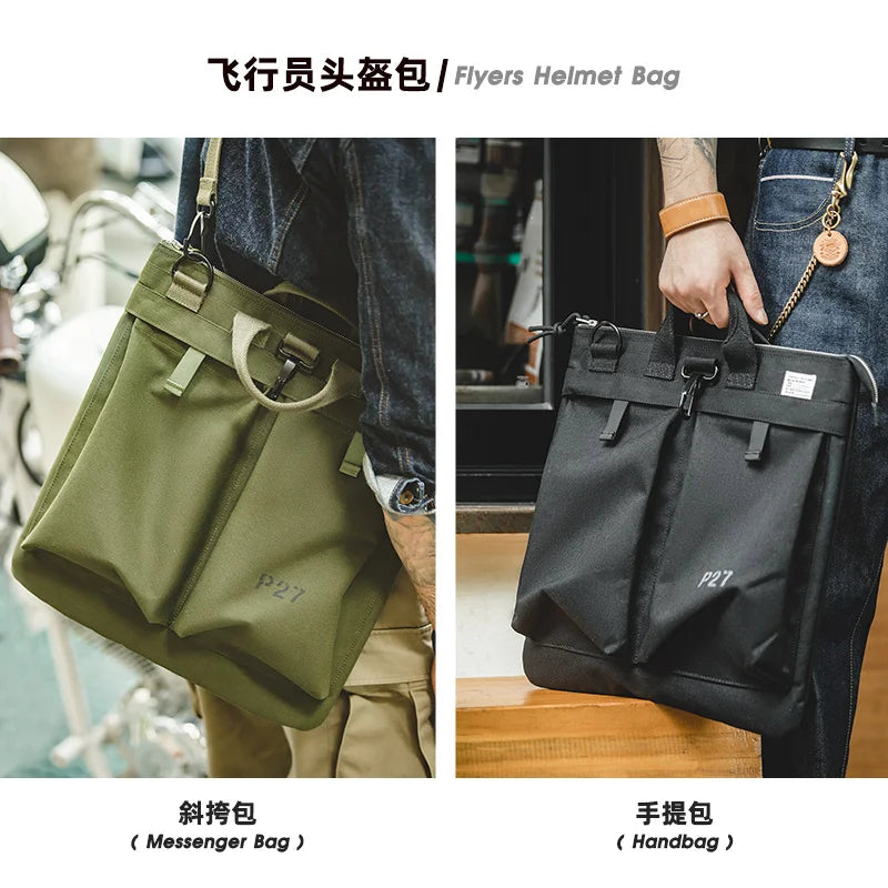 UrbanTrek CommanderBag Taktische Herren-Umhängetasche | Gepolstert & wasserabweisend | Für Laptop, Helm & Alltag | 15,6" | Schulter- & Handtragbar
