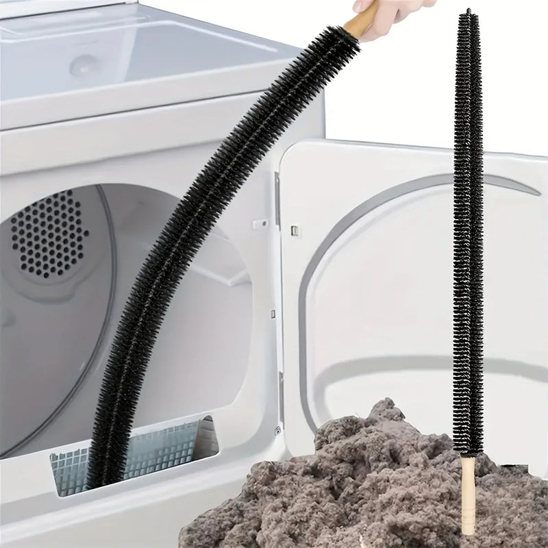 Dustello Reinigungsbürste mit Holzgriff | Flexibel & Extra Lang | Für Heizkörper, Rohre & Möbelspalten | 70–75 cm