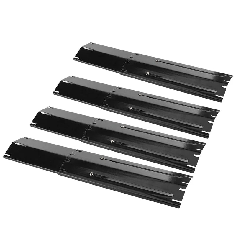 Grillpanzer Verstellbares Hitzeschild für Gasgrills | Ersatz-Thermoplatten aus Emaille | 2/4 Paar Set | Universal einstellbar 30–56 cm