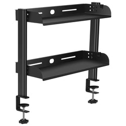ClampRack Pro Zweistöckiges Schreibtischregal mit Klemme | Platzsparender Organizer | Höhenverstellbar & ohne Bohren | 44 × 39 × 15,5 cm