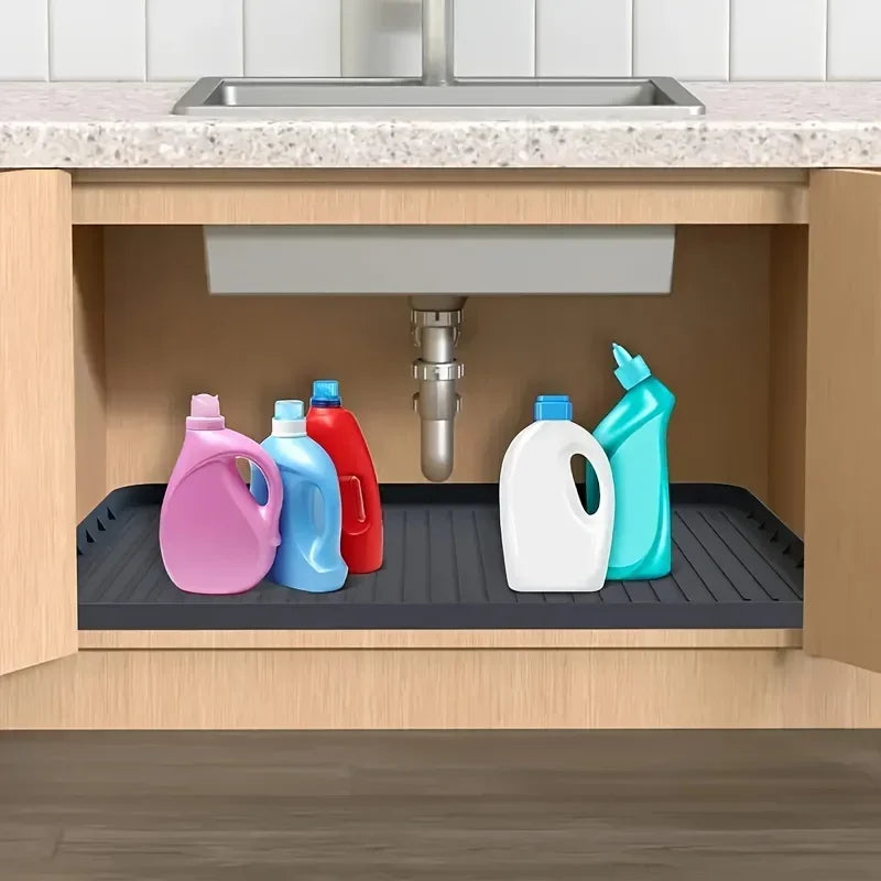 AquaShield Schutzmatte für Spülschrank | Wasserdicht & Rutschfest | Pflegeleicht | Küche & Bad