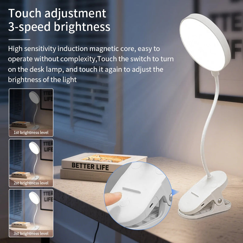 FlexiRead LED Tischlampe | USB Wiederaufladbar & Faltbar | Augen­schonend & Dimmbar | 39 cm