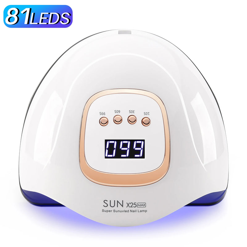 UV-LED Nagellampe NailRadiant Pro 81 | 81 LEDs | 4 Timer-Modi | Smart Sensor & Painless-Technologie | Für UV & LED Gel