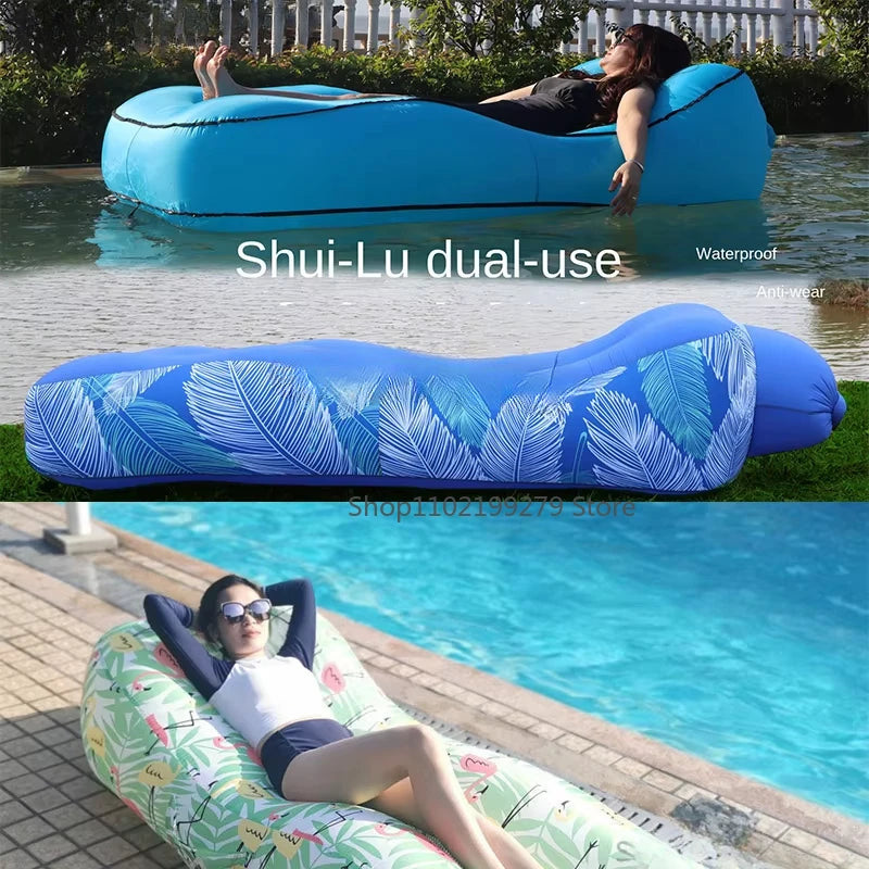 GloboLite AirLounge Aufblasbares Outdoor-Sofa & Luft-Bett 190 × 90 × 40 cm – tragbar & wasserdicht