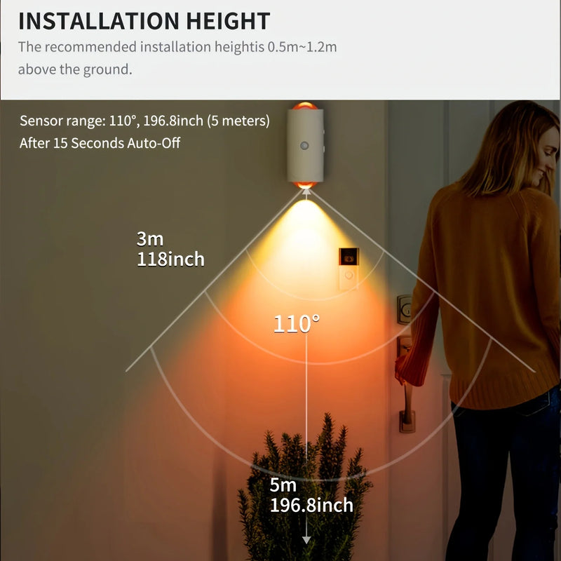 LED Sensor Nachtlicht LumiSpot Flex | Bewegungsmelder & RGB-Ambiente | Wiederaufladbar & Magnetisch