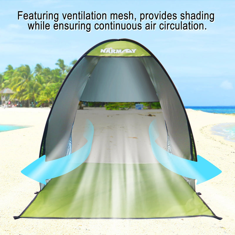 Solariqa Pop-Up Strandzelt | UV-Schutz & Wasserdicht | Automatischer Aufbau | Leicht & Tragbar für Camping & Outdoor
