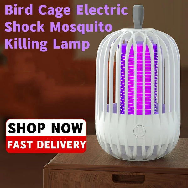 Elektrische Mückenlampe LumiCage | USB-Akku | LED-Nachtlicht & Insektenfalle | Für Innen & Camping | 13,5 x 8,5 cm
