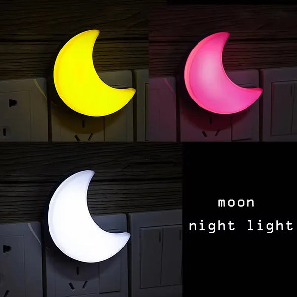 Lunaris Sensor Nachtlicht | 3D Mond & Sterne Design | Warmes LED-Licht | Automatische Dämmerungssensoren