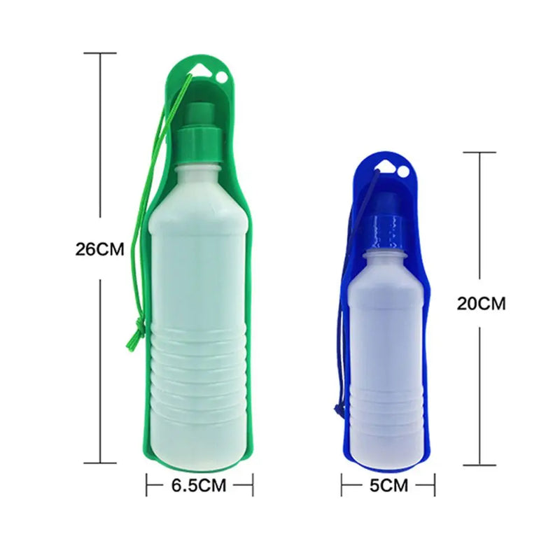 AquaPaw | Tragbare Hunde-Trinkflasche | Auslaufsicher & BPA-frei | 250ml/500ml | Für Unterwegs