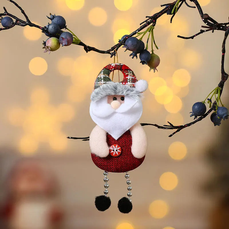 Weihnachtsanhänger Set | 4er-Set Christbaumschmuck mit Schneemann & festlichen Motiven | Nordivio