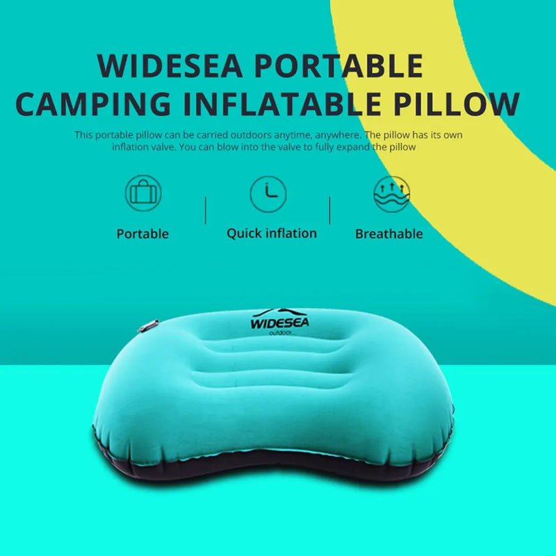 Treknoa Aufblasbares Camping-Kissen | Ultraleicht & Faltbar | Nackenkissen mit Ventil für Outdoor & Reisen