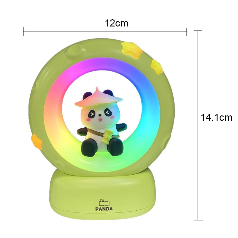 Cosmiboo Panda Astronaut Nachtlicht für Kinder | Weiches LED-Licht & Augenschutz | USB Aufladbar | Silikonlampe mit Akku