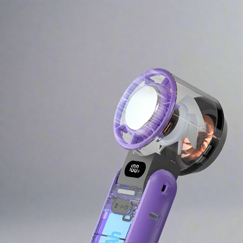CoolityGo Handventilator mit Ice-Cool-Technologie | 100 Geschwindigkeitsstufen | 3600mAh Akku | Faltbar & Ultraleicht