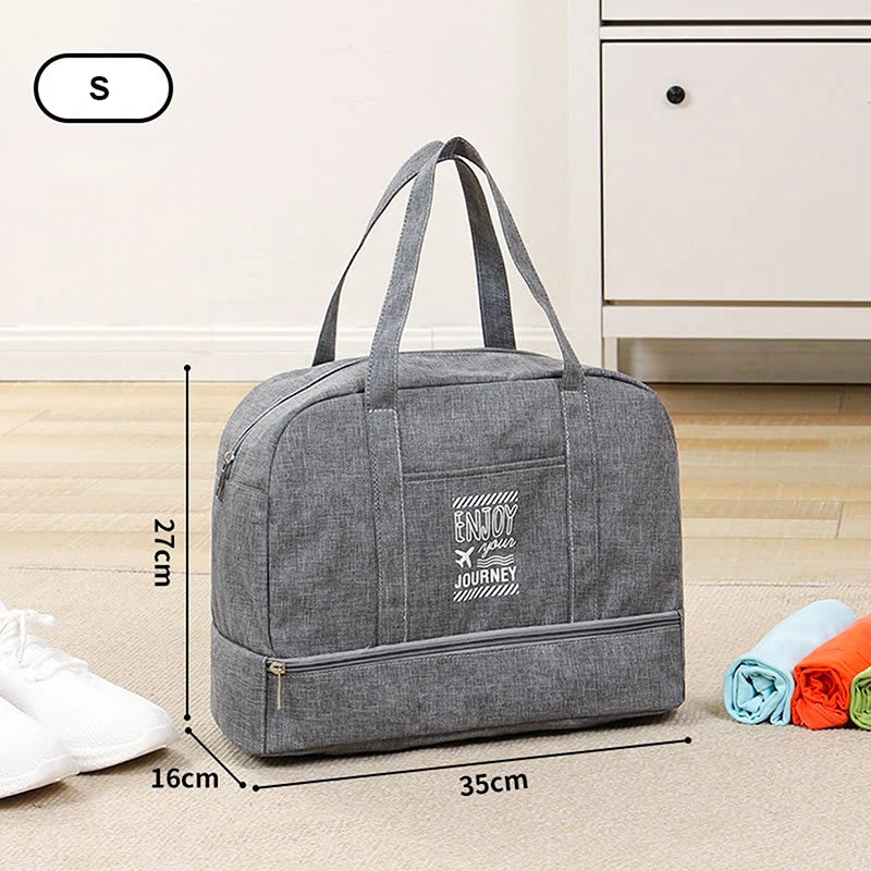 Lugviva Faltbare Reisetasche für Damen | Große Wochenendtasche aus Oxford-Gewebe | Handgepäck-Tasche für Reisen, Alltag & Sport