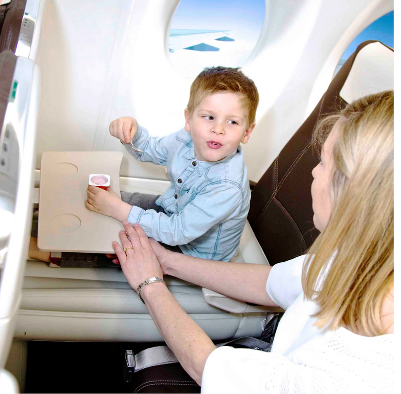 Aufblasbares Flugzeugbett SkyNap Junior | Für Kinder bis 5 Jahre | 90×45 cm | Mit Handpumpe | Komfortabel & Tragbar