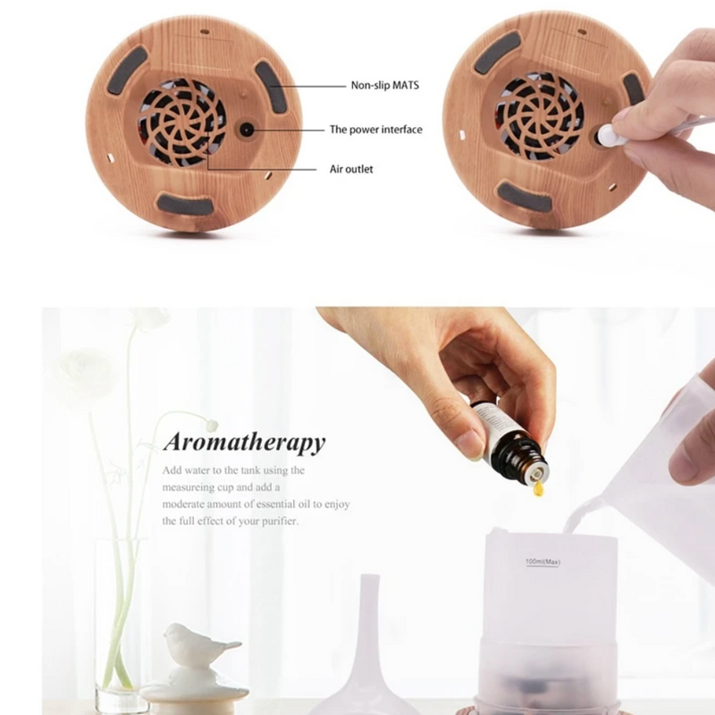AromaLume Diffuser | 100 ml Wassertank | 7 LED-Farben | Glasdesign mit Aromatherapie