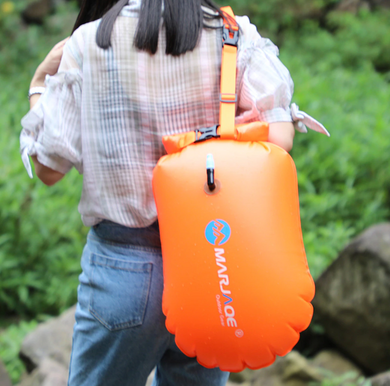 Wasserdichte Outdoor-Tasche DryVanta 15L | Rolltop mit Clipverschluss | Aufblasbar & Leicht | Für Kajak, Wandern & Abenteuer