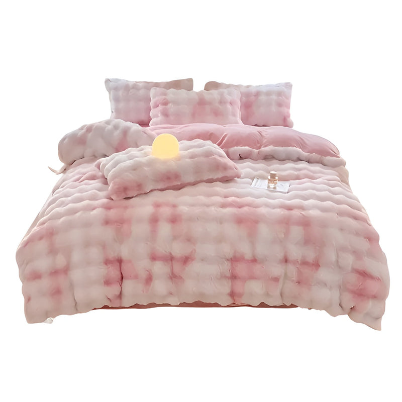 Plüsch-Bettbezug Lunafleece | Beidseitig Kaninchenfell & Milchsamt | Extra Warm & Weich | Perfekt für Herbst & Winter