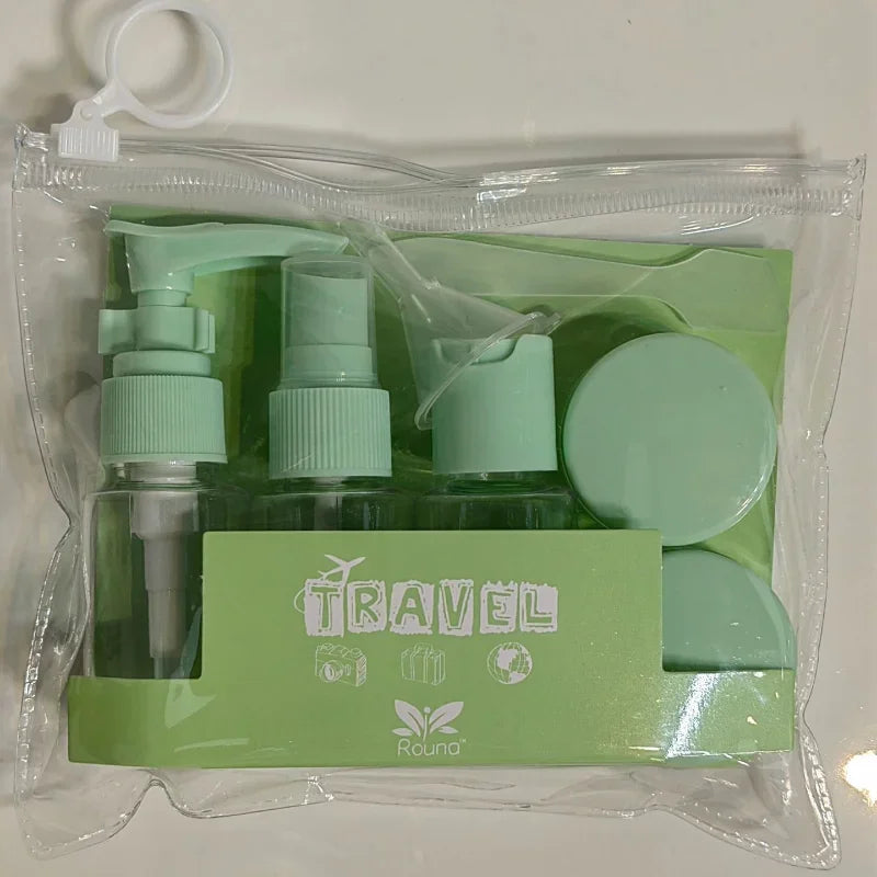 Reiseli Travel Kit | 8-teiliges Flaschenset | Leere Nachfüllbehälter für Shampoo, Lotion & Sprays | Handgepäckgeeignet & Transparent