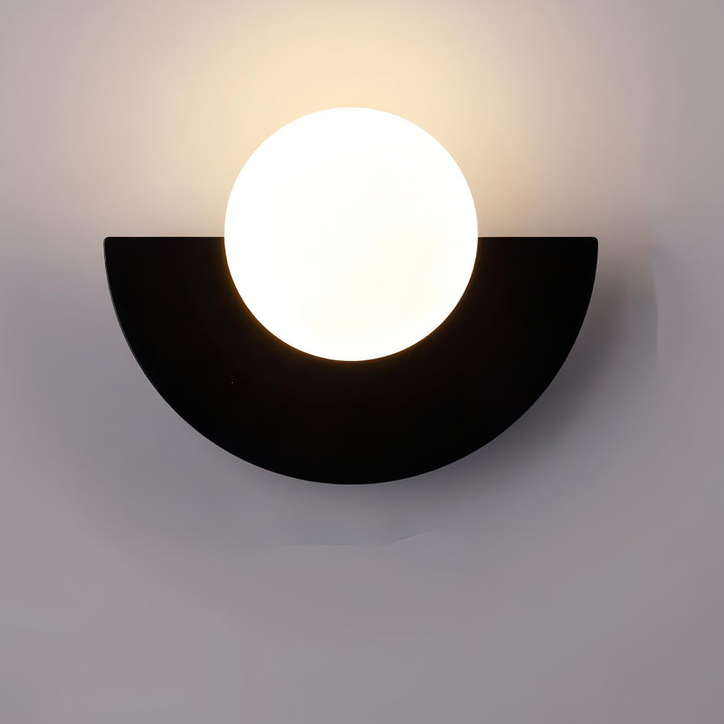 NordLume Wandlampe | Skandinavisches Design | LED-Beleuchtung | Halbkreisform Metall 25×15 cm