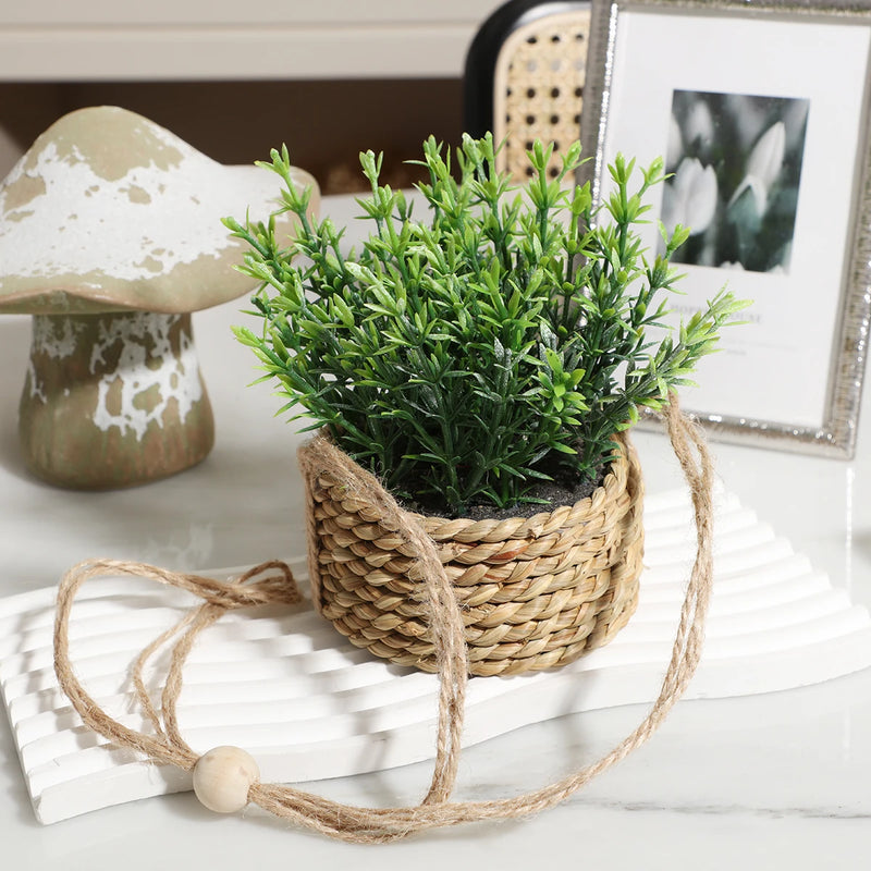 VerduraGreen Künstliche Eukalyptus & Rosmarin Pflanze | 40 cm | Im Topf | Realistische Zimmerpflanze aus PE-Kunststoff | Pflegeleichte Dekoration