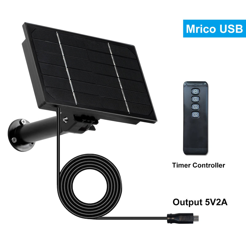 Solatrix 4W Solarpanel Ladegerät für Außenbereich | IP66 Wasserdicht | Mit USB/Type-C/DC Anschlüssen & Timer-Funktion | Für 6×18650 Batterien (nicht enthalten)