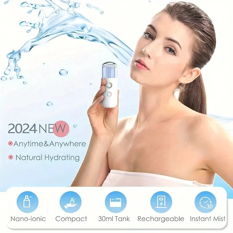 Skinova MistyMini | Kabelloser Nano-Gesichtsbedampfer | 30 ml | Tragbar & Wiederaufladbar