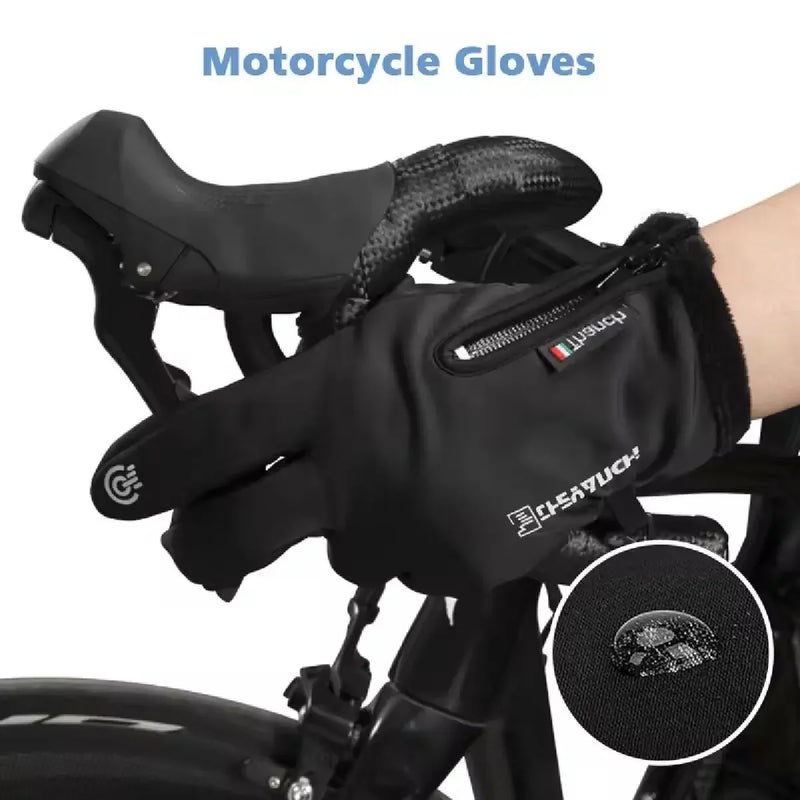 Motorradhandschuhe FrostRide Pro | Wasserdicht & Winddicht | Touchscreen-Funktion | Warmfutter für Winterfahrten | Rutschfest & Stoßfest