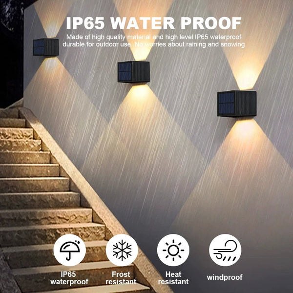 Solar Wandleuchte SolaraBeam Flex | Warmweiß | IP65 Wasserdicht | Verstellbarer Lichtwinkel