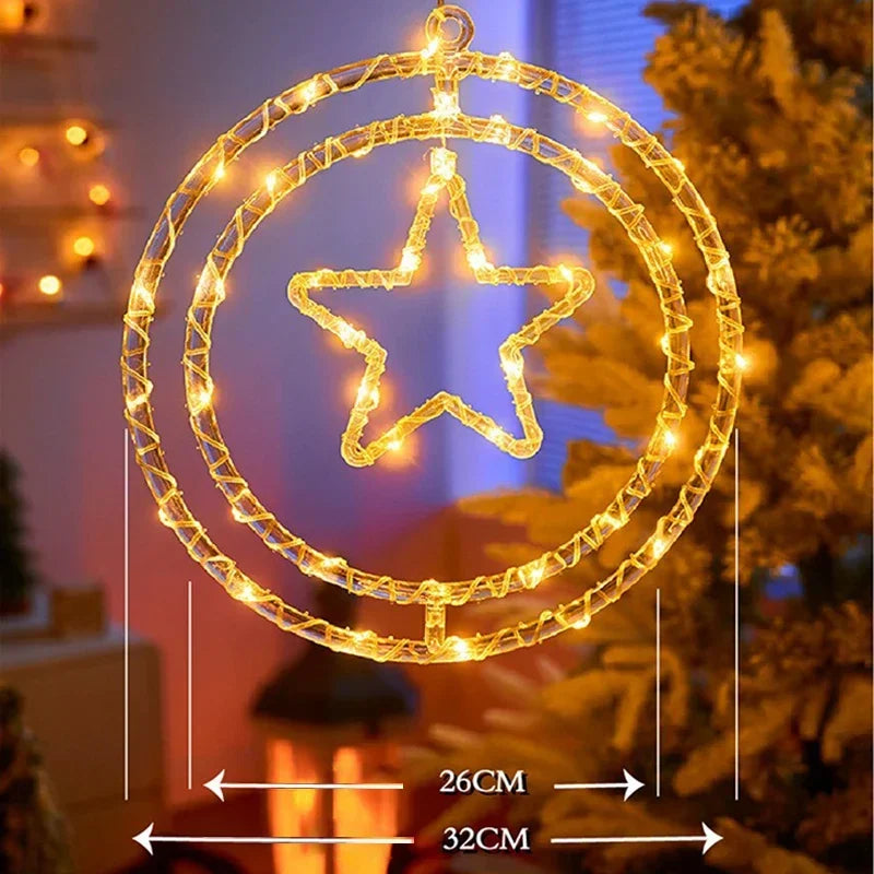 LED Weihnachtsring-Licht LumiRing | USB-betrieben | 8 Leuchtmodi | Warmweiß & Bunt | Deko für Weihnachten & Feste