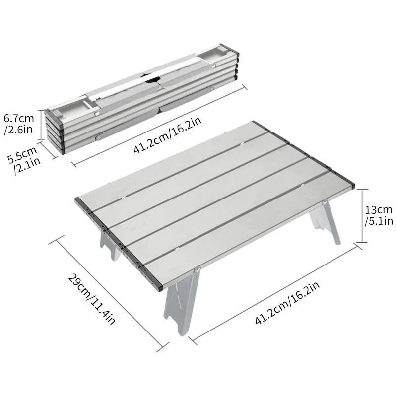 TREKFOLD Campingtisch | Ultraleicht & Faltbar | Aluminium | Ideal für Outdoor, Wandern & Picknick