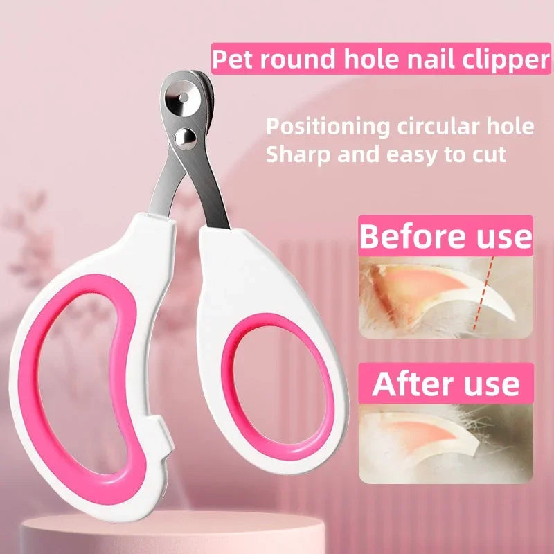 Katzen-Nagelknipser ClawCare SafeCut | Mit Rundloch & Anti-Blutungs-Design | Für Katzen & kleine Hunde | Edelstahl & Gummi | 29 g