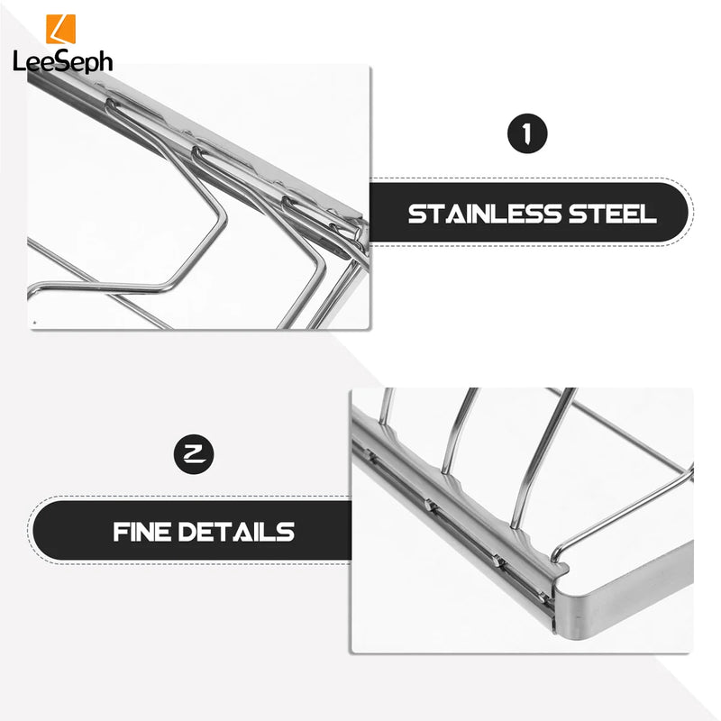 GrillRack Pro Edelstahl-Rippchenhalter | Antihaft & langlebig | Für BBQ, Grill & Backofen | Perfekt für saftige Ribs