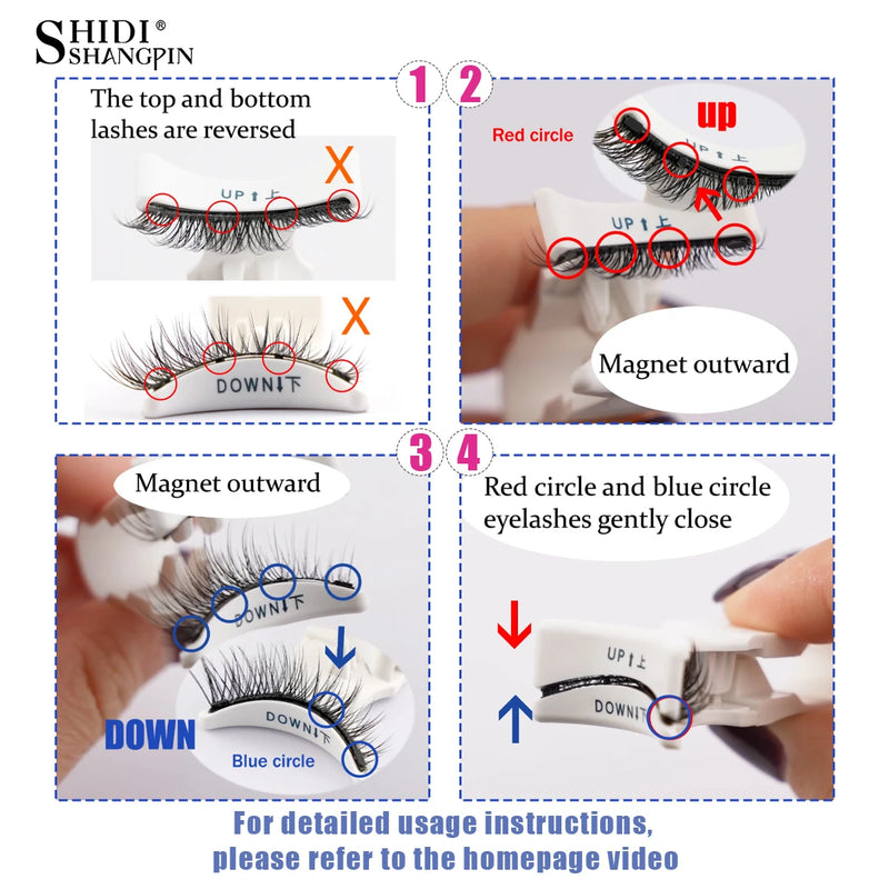 Magnetische Wimpern MagneLure Set | 1 Paar Wiederverwendbare Fake Lashes + Magnetische Pinzette | Handgemacht & Natürlich