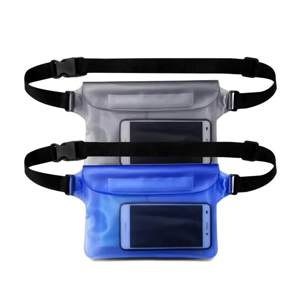 Wasserdichte Hüfttasche AquaSafeX | 3-fach Versiegelung | Transparente Dry Bag für Smartphone & Wertsachen | Verstellbarer Gurt