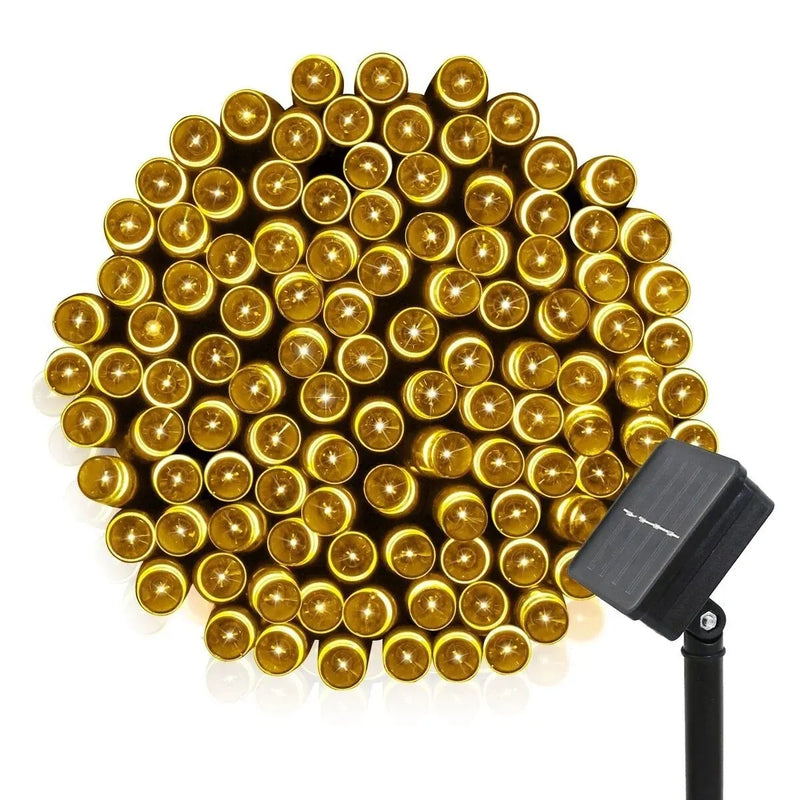 SolaraGlow Fairy Lights | Solar LED Lichterkette Outdoor | 8 Farben & 8 Modi | Wasserdicht IP65 | 7–32 m