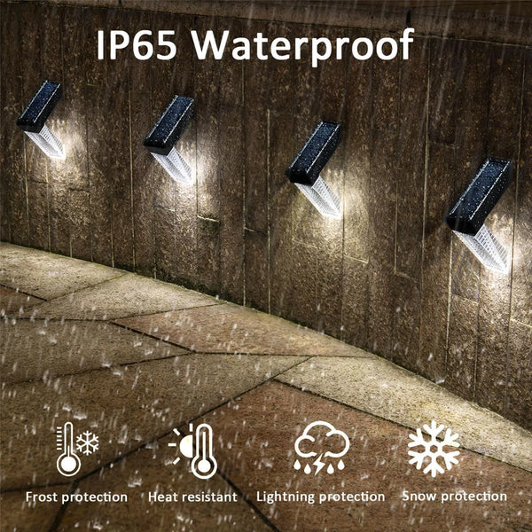Solar-Treppenlicht LumiStair | RGB & Warmweiß | Rechter Winkel | IP44 Wasserdicht | Für Außenstufen & Wege