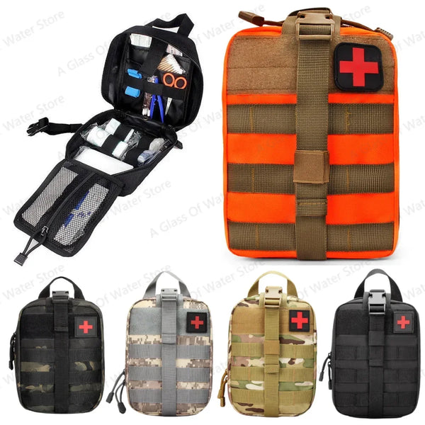 RescuePro Gear Taktische Erste-Hilfe-Tasche | Outdoor Survival & Notfall-Set | MOLLE-kompatibel | Größe L: 15 × 11 × 21 cm