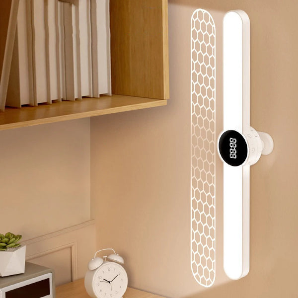 LED-Schreibtischlampe ClarioMag | Mit Uhr & Wecker | Magnetisch & USB-Aufladbar | Stufenlos dimmbar | 35 cm