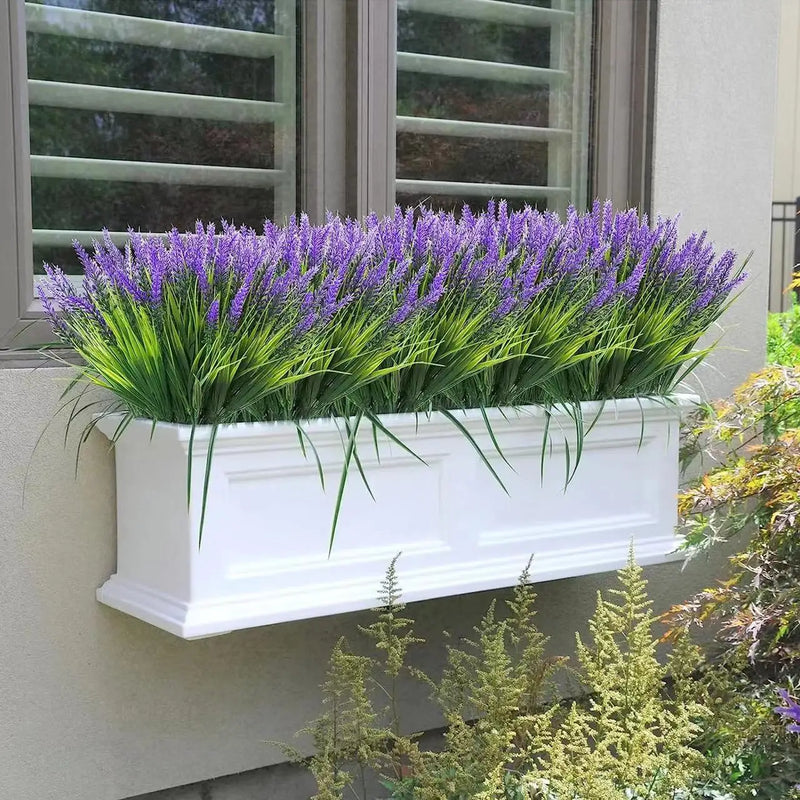 LAVÉON Künstlicher Lavendelstrauß | 5-zweigig | Realistische Blüten & Blätter | 38 cm Höhe | Für Wohnraum, Balkon & Garten