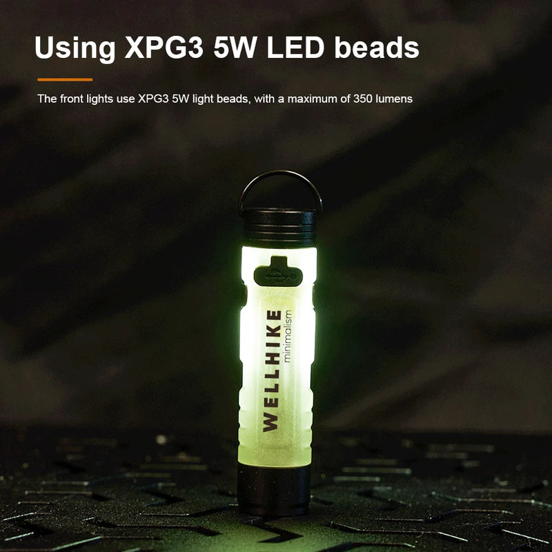 Mini Taschenlampe LUMIRO PocketBeam | 350 lm | Magnetisch & mit Haken | USB-C Aufladbar | Für Camping & Outdoor