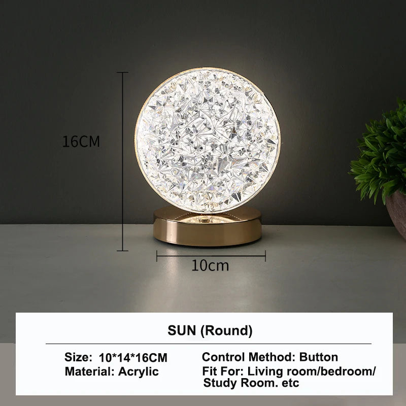 LED Nachtlicht Dimmbar | Touch Steuerung | 3 Lichtfarben | USB Wiederaufladbar