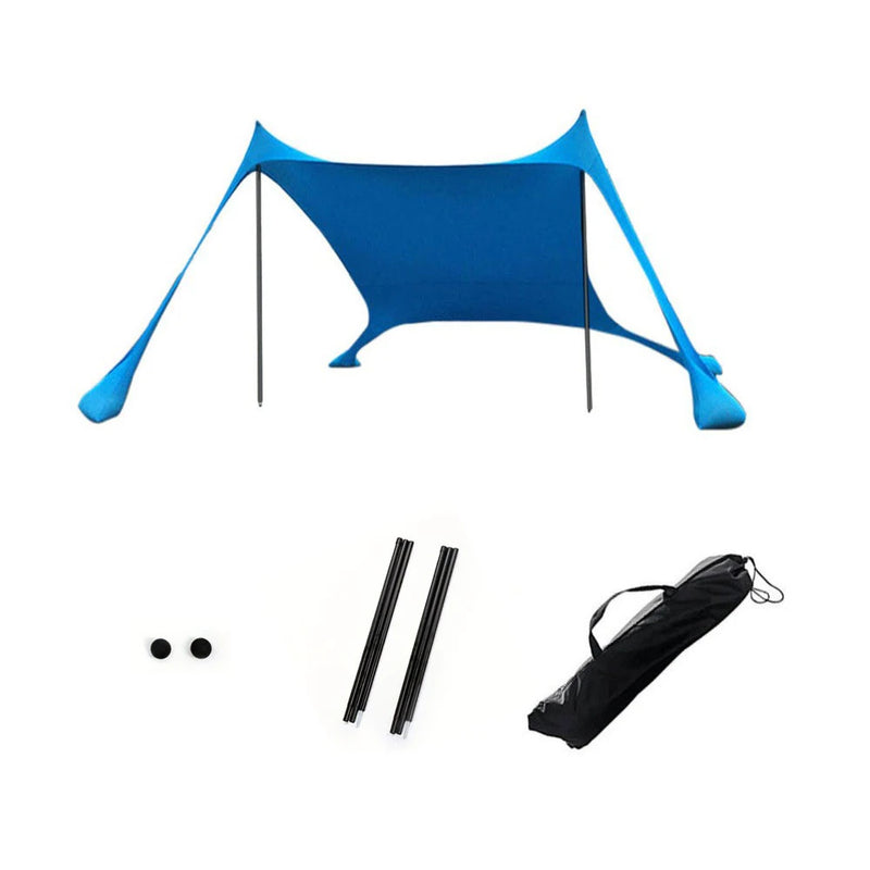 Solaviva Strandmuschel mit UV-Schutz UPF50+ | Winddicht & Wasserdicht | Für 3–4 Personen | 200×200×170 cm