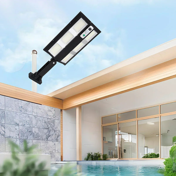 Solarex ProMotion 55 Solar-Wandleuchte mit Bewegungsmelder | 55 LEDs | IP65 Wasserdicht | Mit Fernbedienung & 3 Modi | 320° Abstrahlwinkel