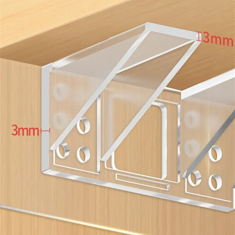 Trennhalter ClearFix | Transparenter Regal- und Schubladenteiler | Für Schränke, Fächer & Bücherregale | 15×7 cm