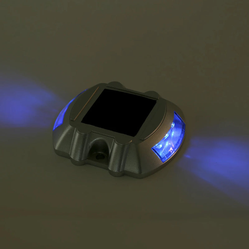 Solmira Solar LED Wegbeleuchtung aus Aluminiumguss | IP68 Wasserdicht | 6 LEDs für Einfahrt, Straße & Gartenweg